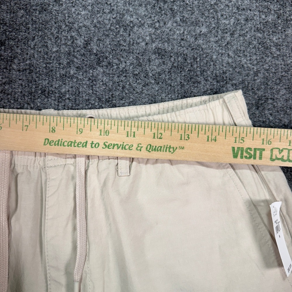 Gap Linen Easy Shorts Mens Medium Khaki Tan Pull-On Drawstring Elastic Waist - Picture 6 of 11